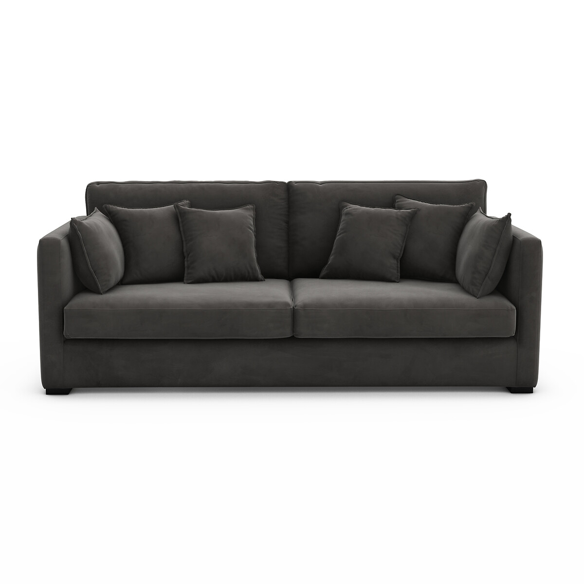Canapé 3, 4 ou 5 places, en velours, NEO KINKAJOU vert tsar, AM.PM