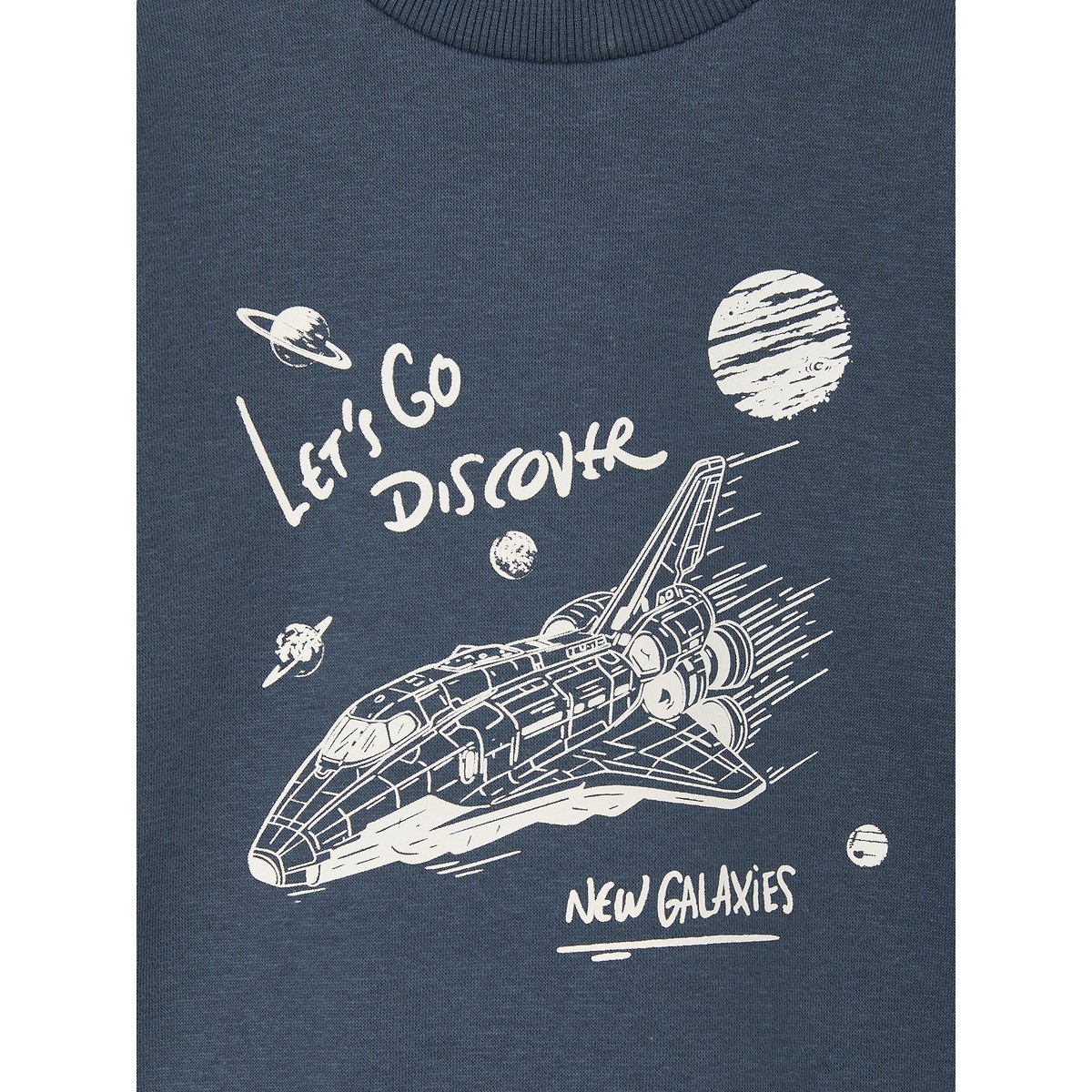 Sweat col rond manches longues bleu nuit, VERTBAUDET