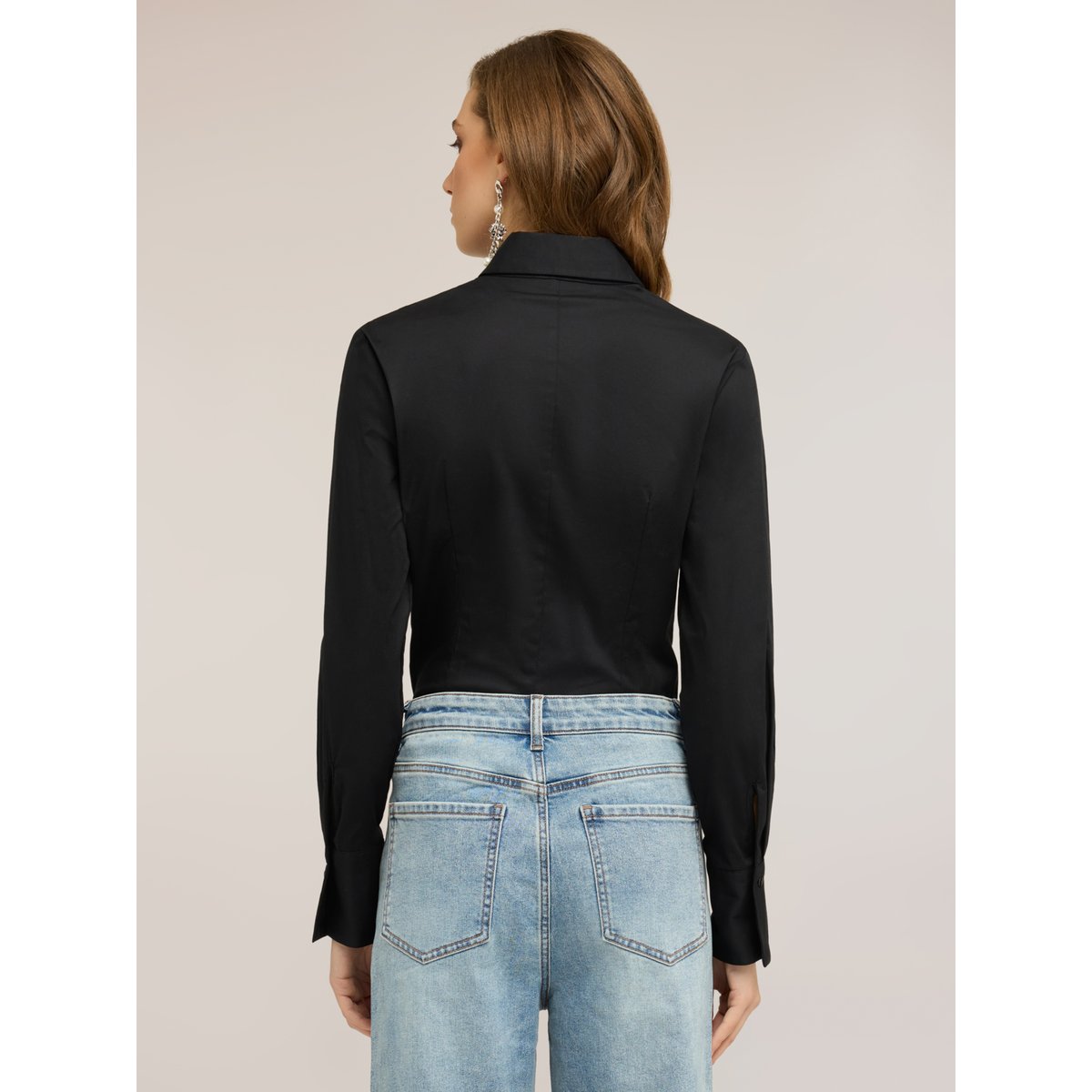 Chemise en popeline noir, MOTIVI