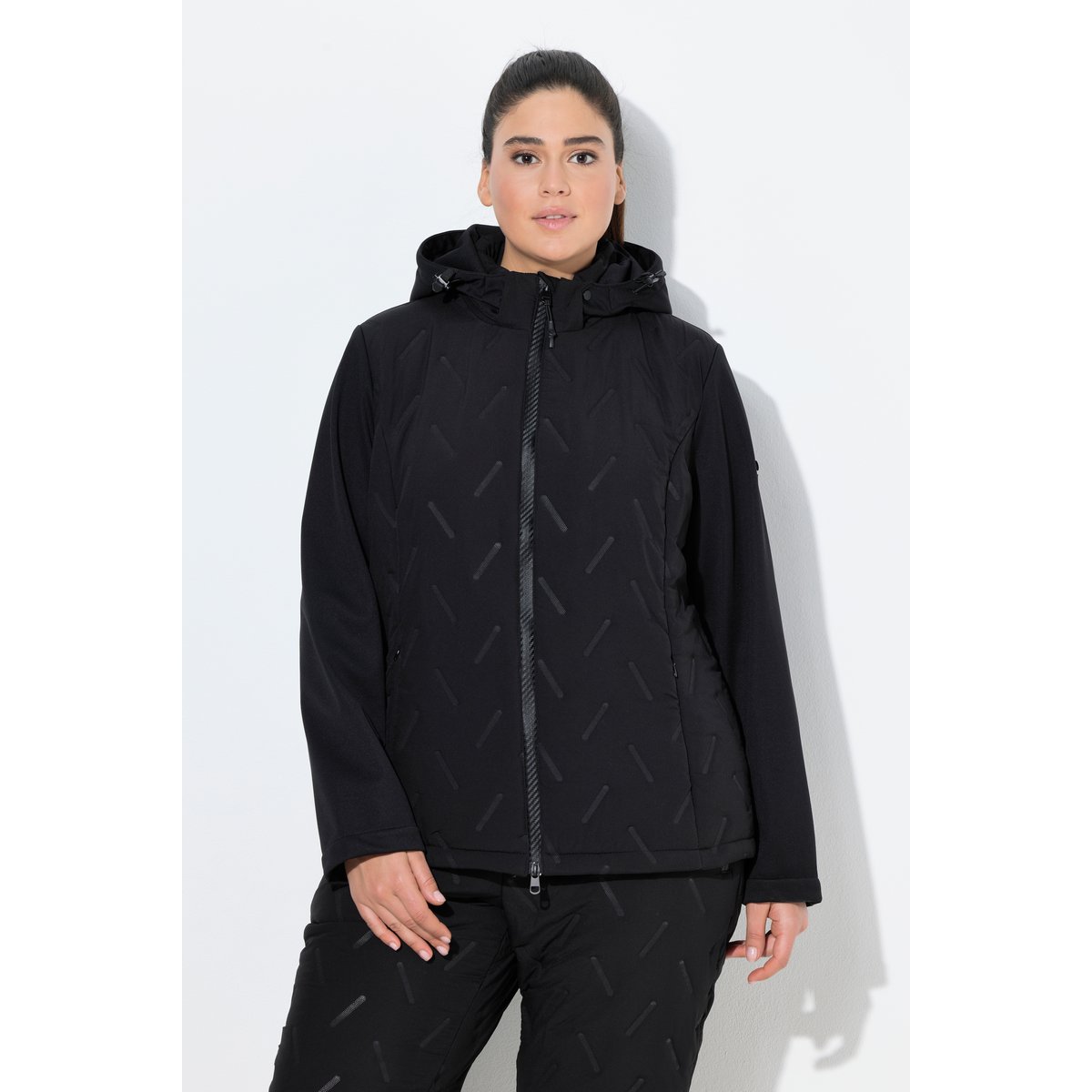Doudoune Softshell HYPRAR à capuche noir, ULLA POPKEN