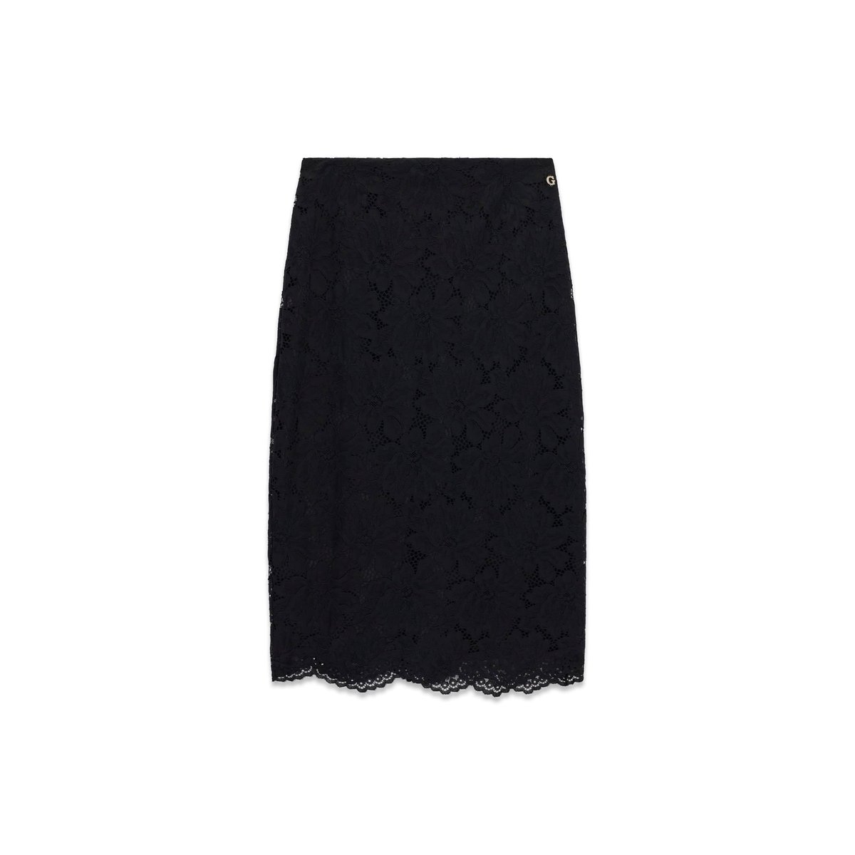 Jupe Midi En Dentelle noir, GUESS