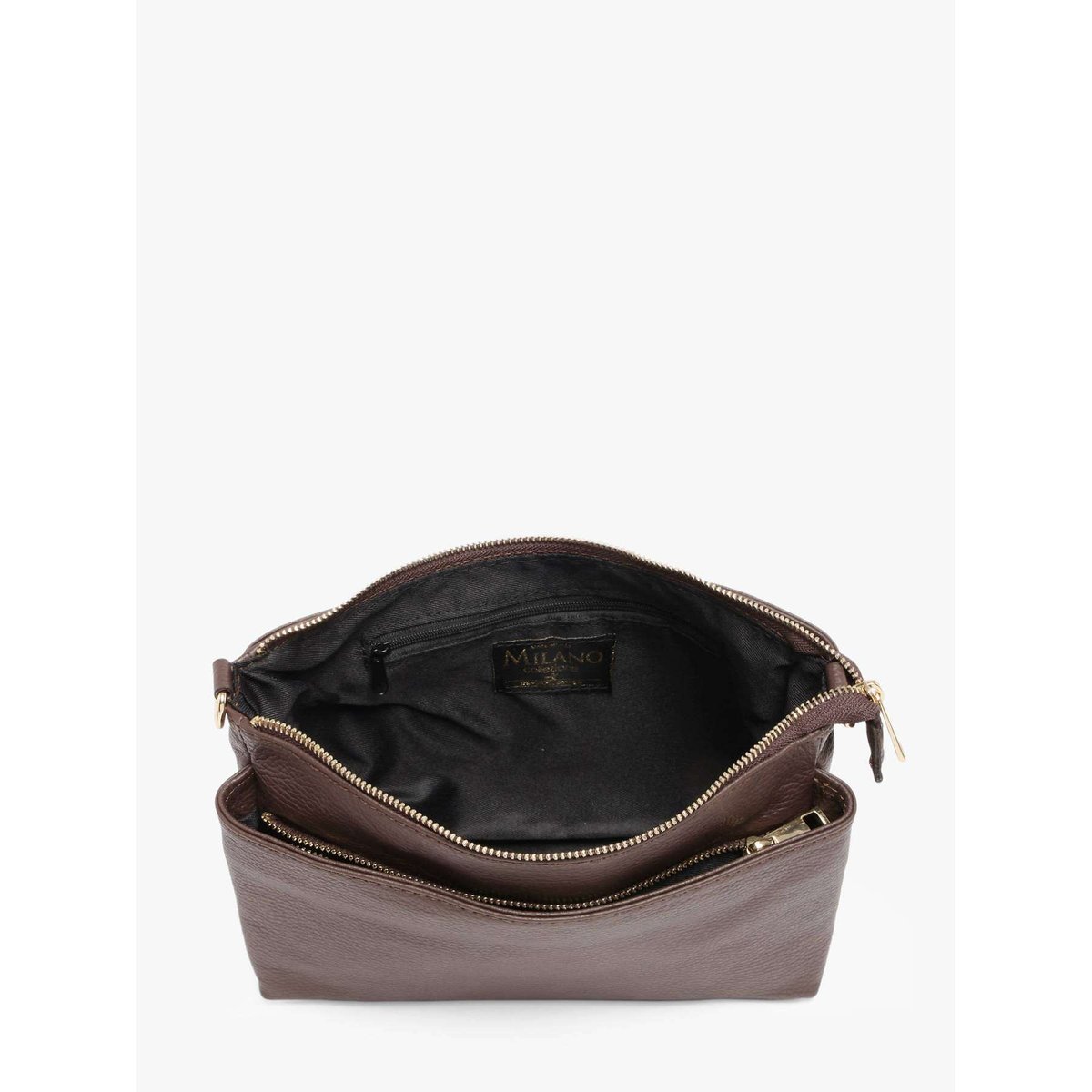 Sac bandoulière Caviar cuir testa moro, MILANO