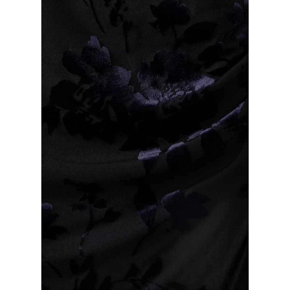 Robe dévoré col asymétrique noir, MANGO