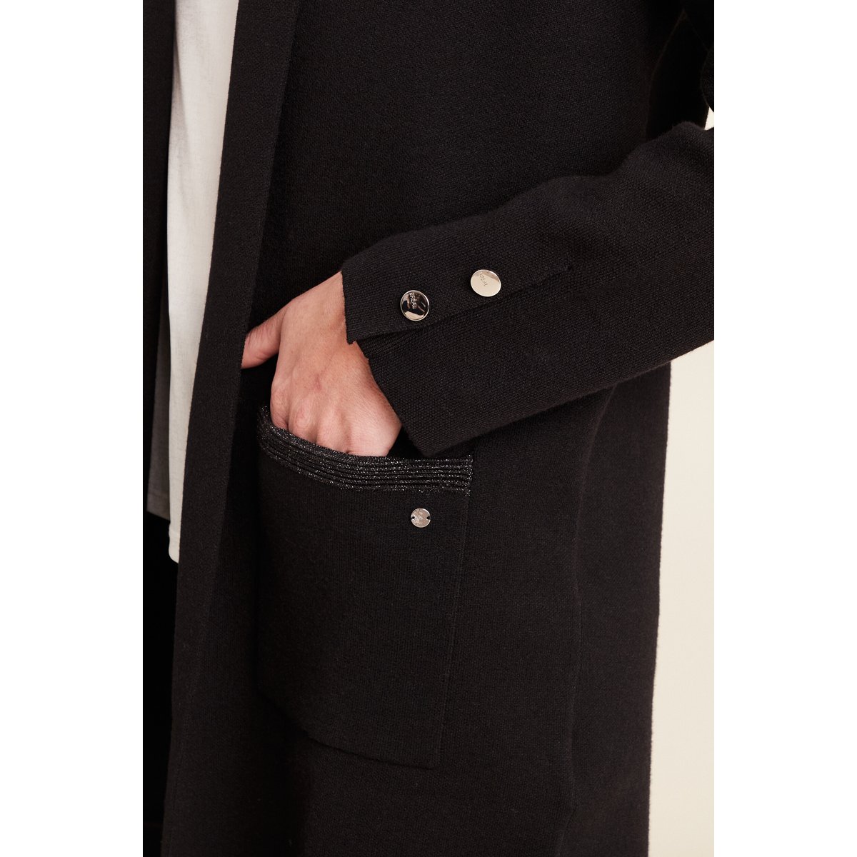 Gilet col châle noir, BREAL
