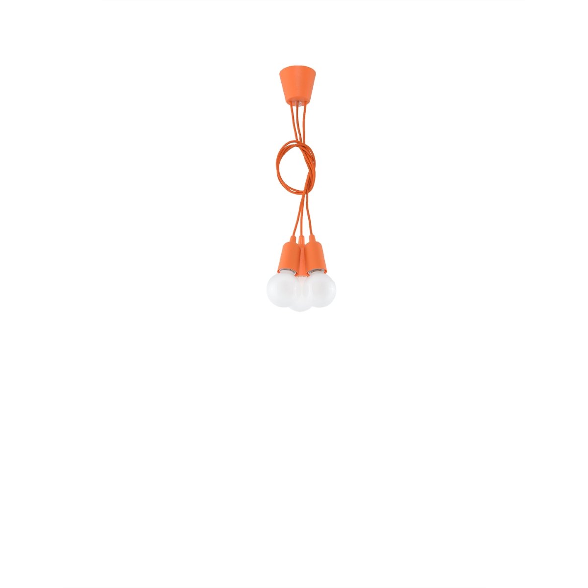 Suspension PVC Orange E27 3 Diego orange, EDEN