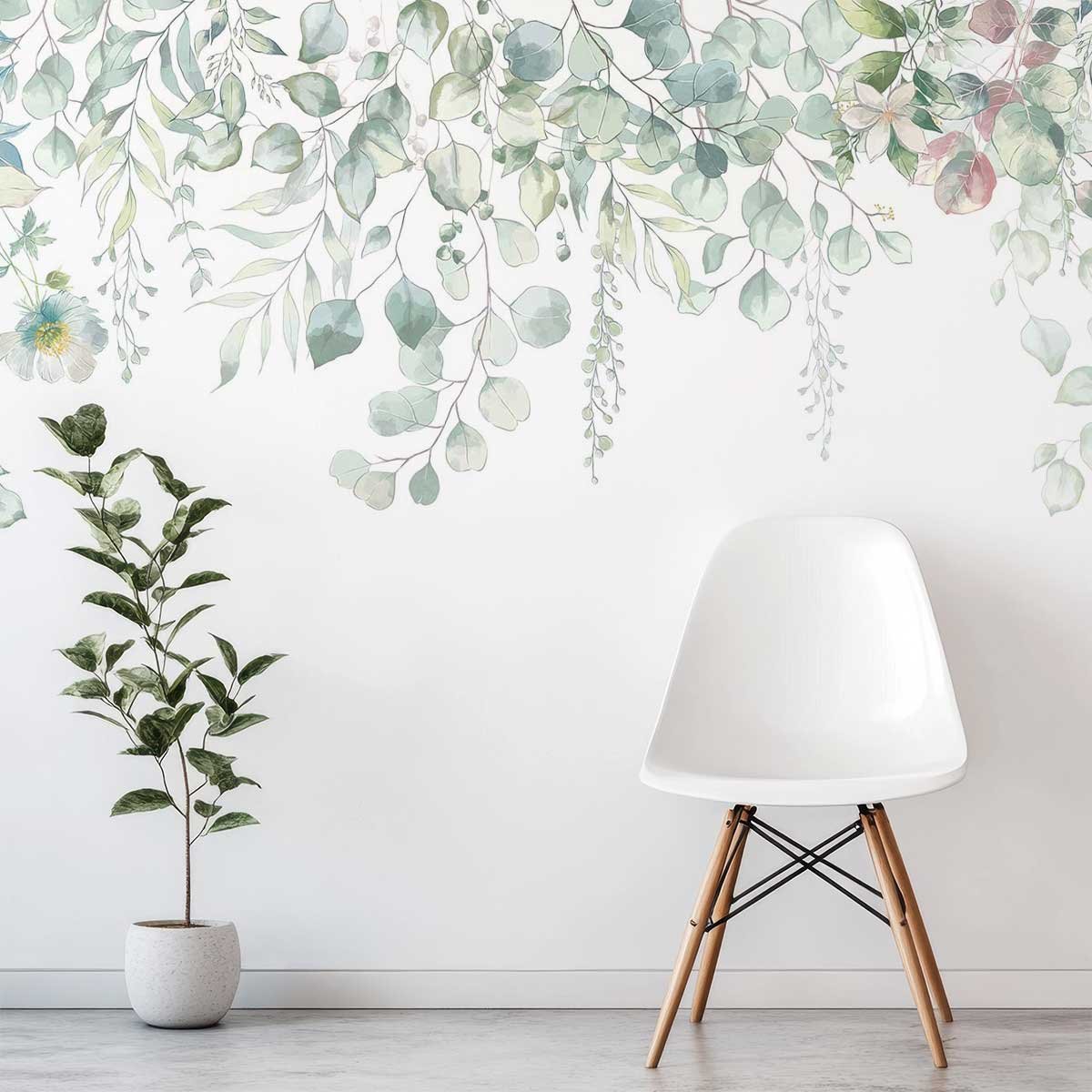 Papier peint jardin bohème intissé, HEXOA