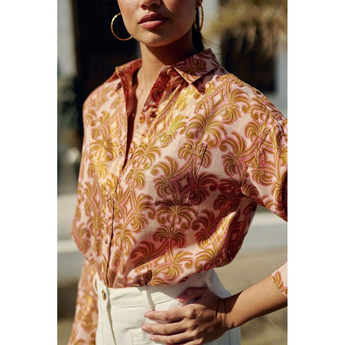 Chanti Printed Blouse with Long Sleeves floral print, LA PETITE ETOILE