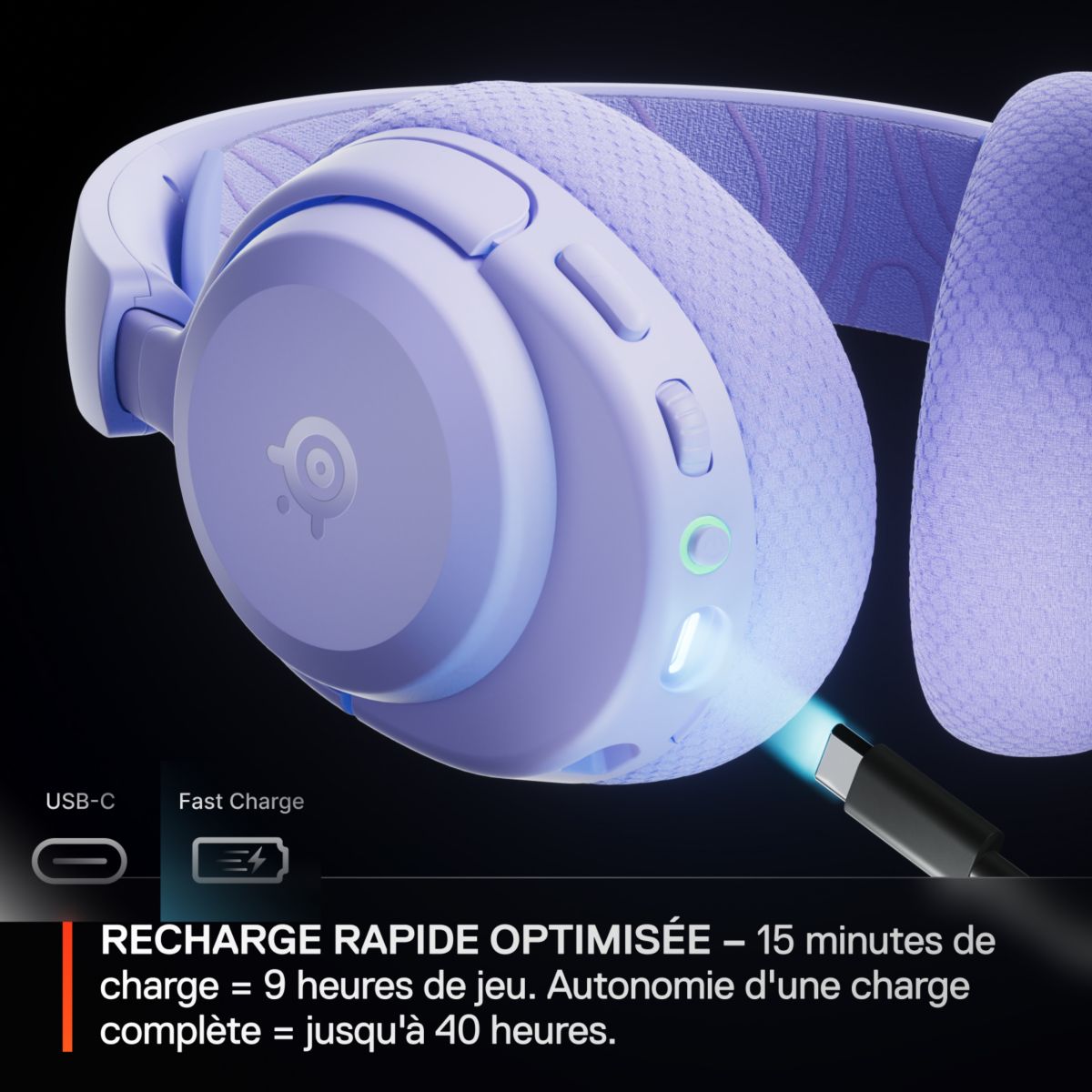 Casque gamer Arctis Nova 3 XW Lavande couleur unique, STEELSERIES