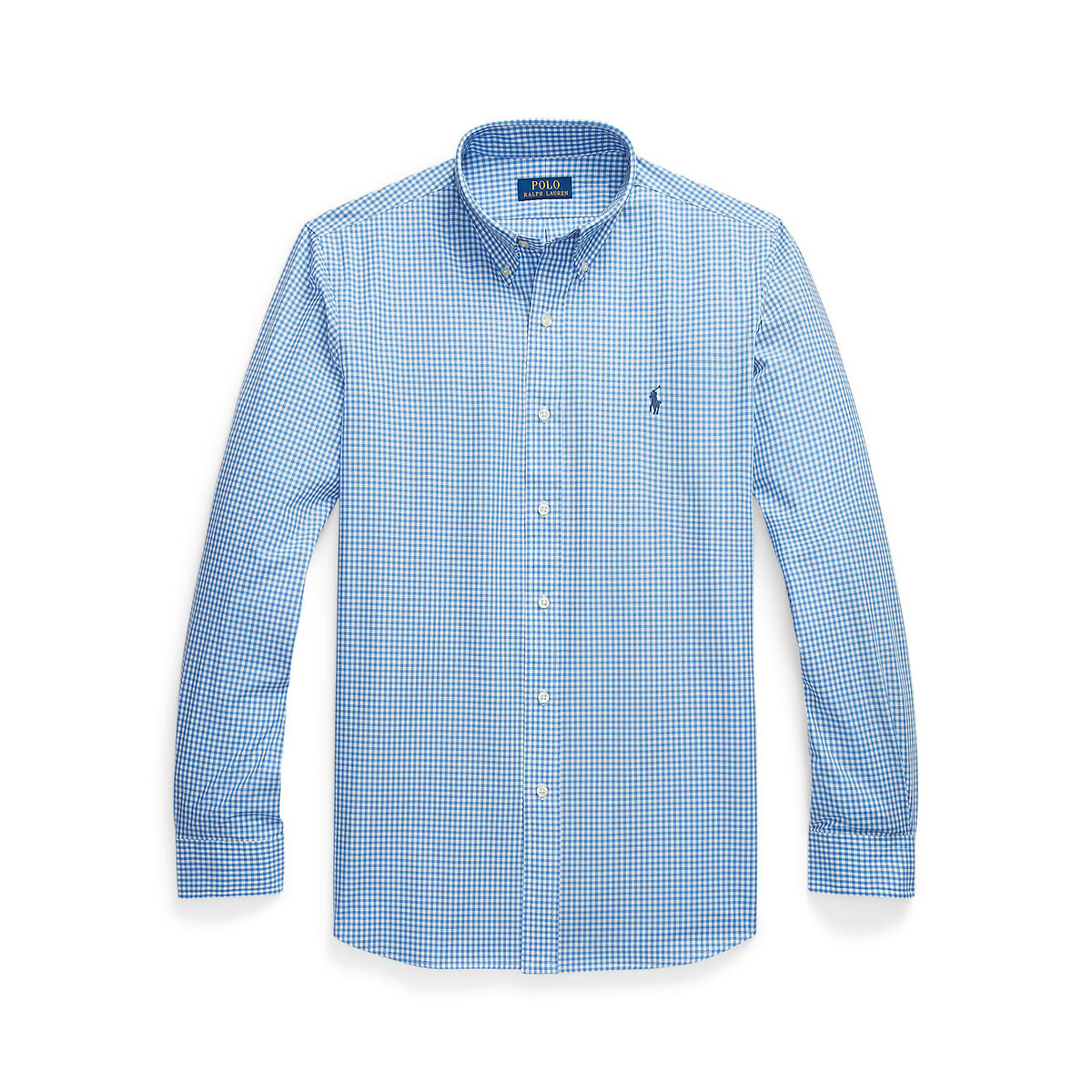 Fitted Shirt in Stretch Poplin blue/white, POLO RALPH LAUREN