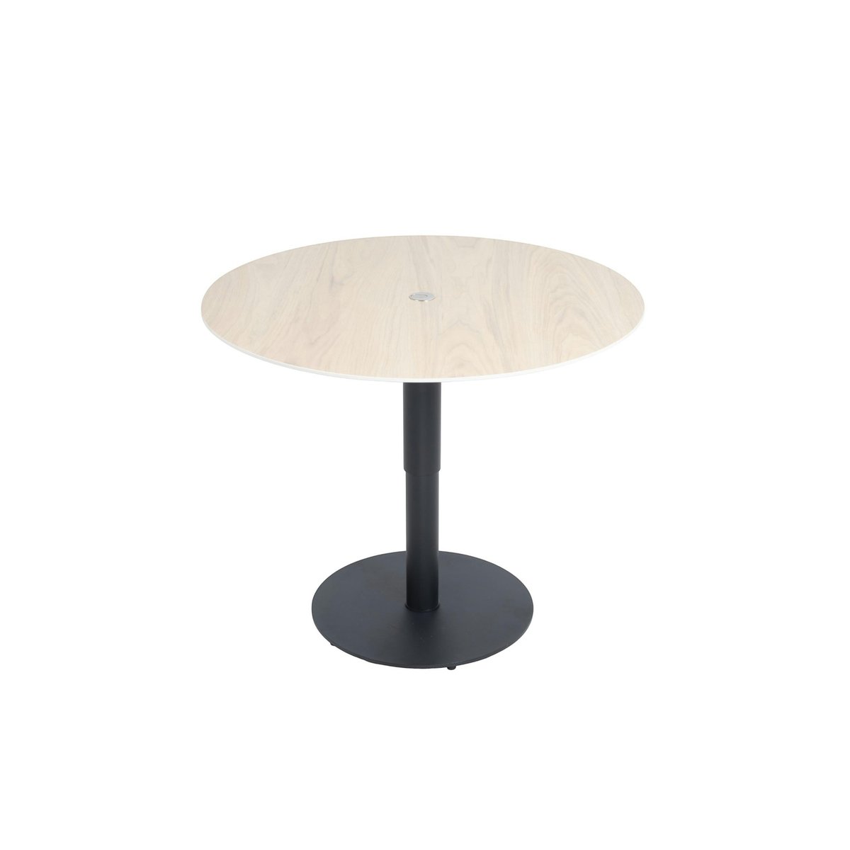 Table ronde en céramique, hauteur réglable 46/76 LUGANO décor chêne, PIER IMPORT