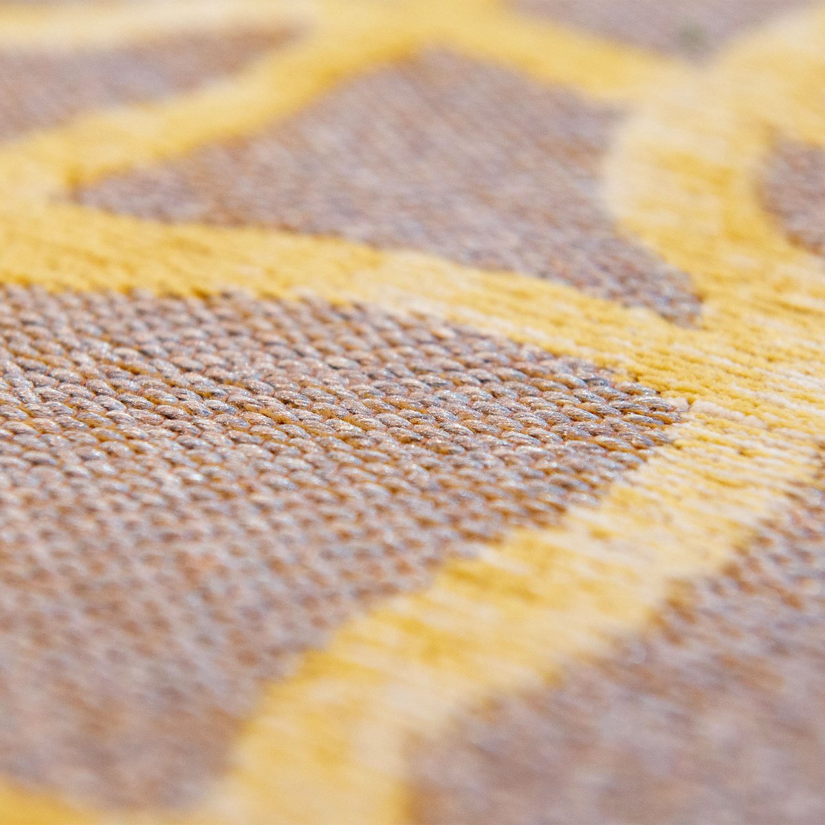 Tapis intérieur/extérieur tissé plat BEATLE jaune, NOVATREND