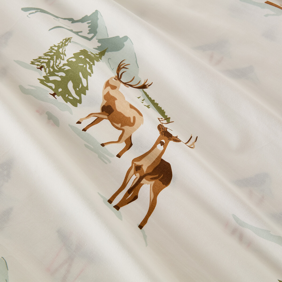 Drap plat percale coton bonnet, Alpes imprimé, LA REDOUTE INTERIEURS