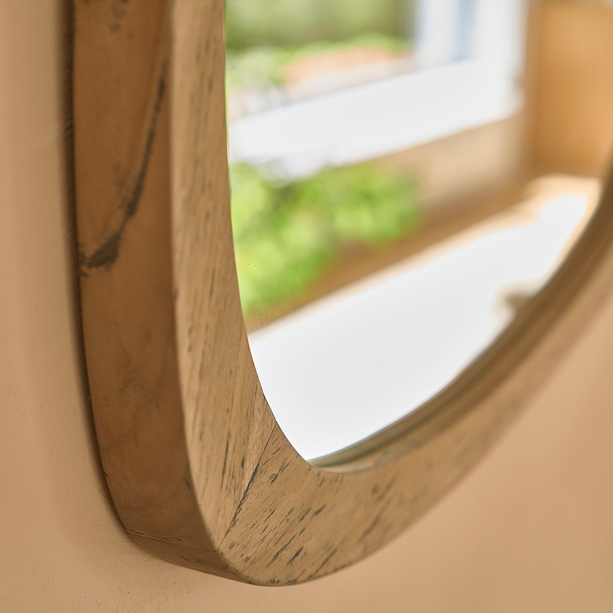 Miroir en teck massif recyclé 70x60 cm AUSTIN naturel, BERAH GETAH