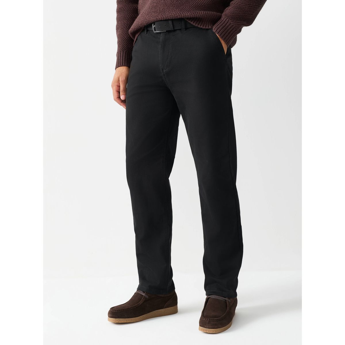 Pantalon chino motionflex avec ceinture noir, NEXT