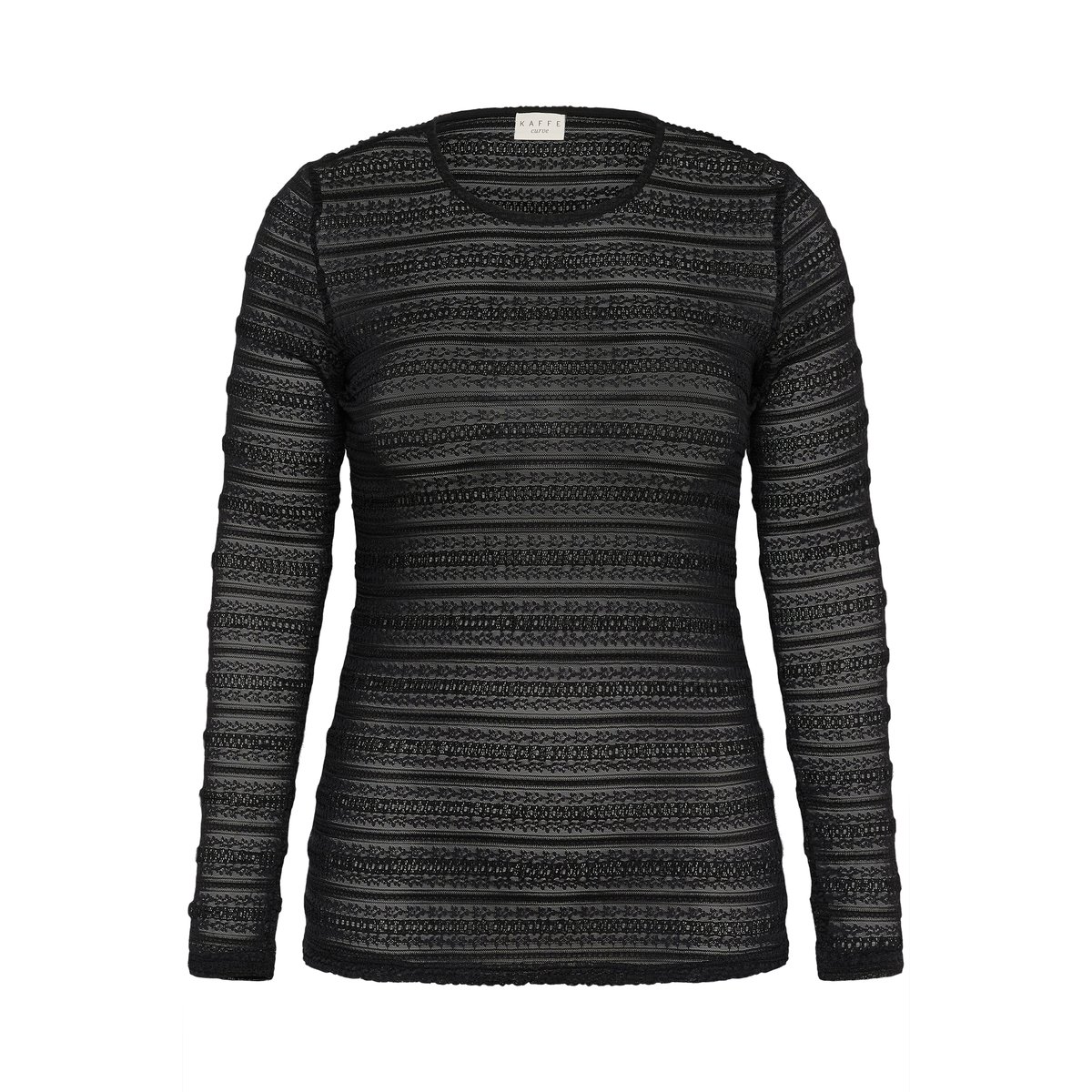 T-shirt à manches longues noir black deep, KAFFE CURVE