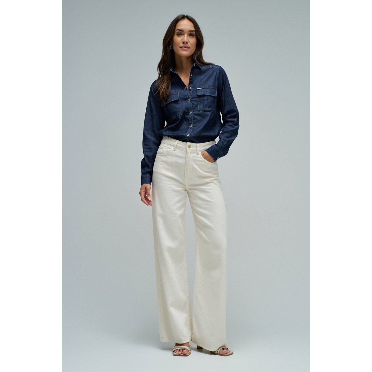 CHEMISE EN DENIM bleu foncé, SALSA JEANS