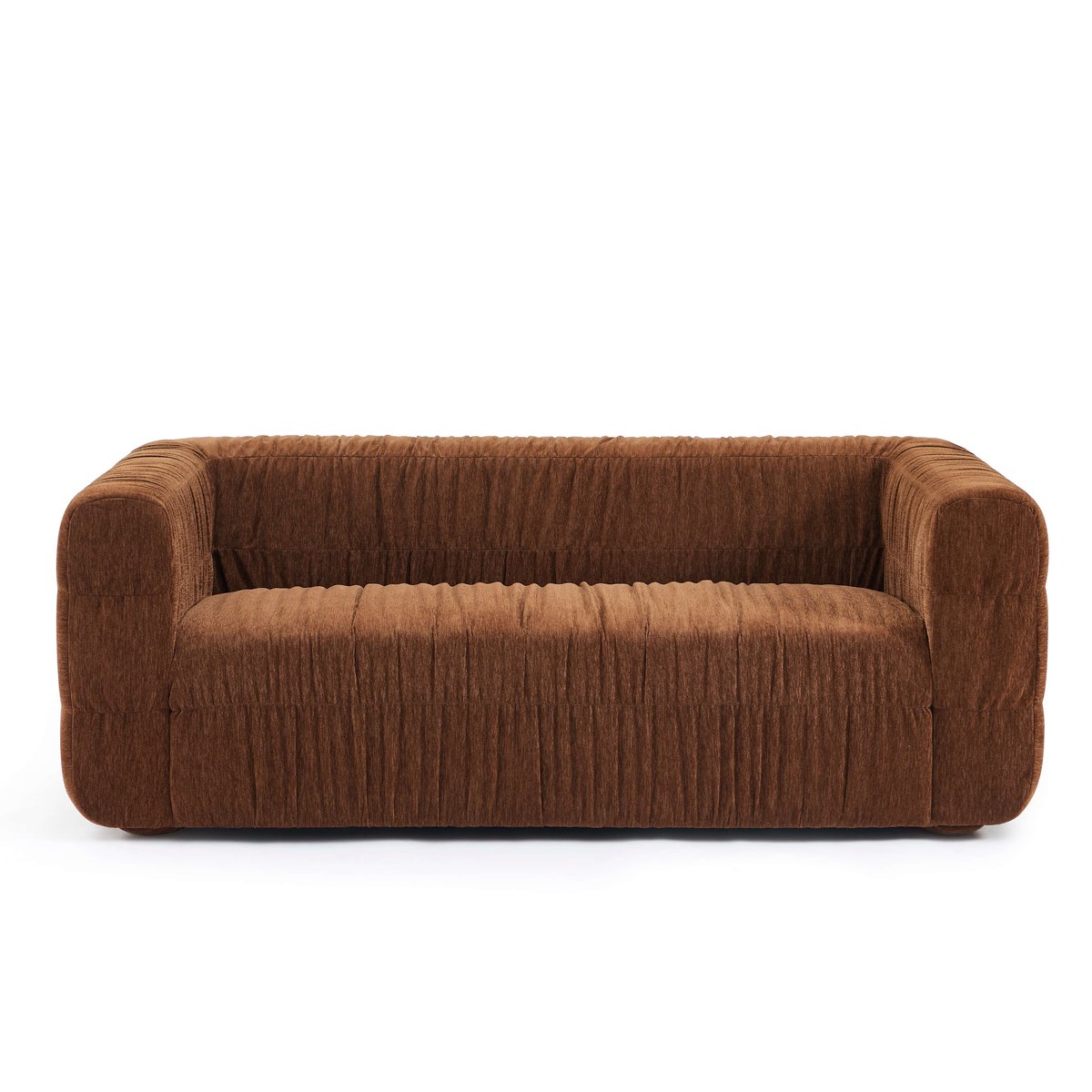 Canapé en velours plissé MARNI marron, SORELH