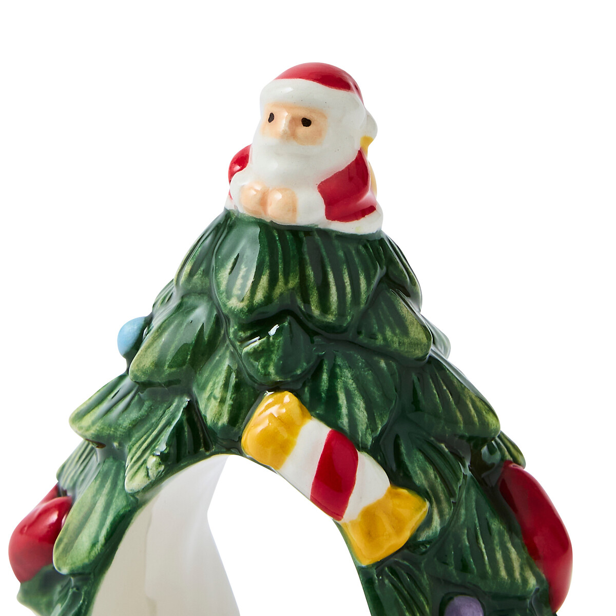 Set of 4 Christmas Tree Napkin Rings multi-coloured, SPODE