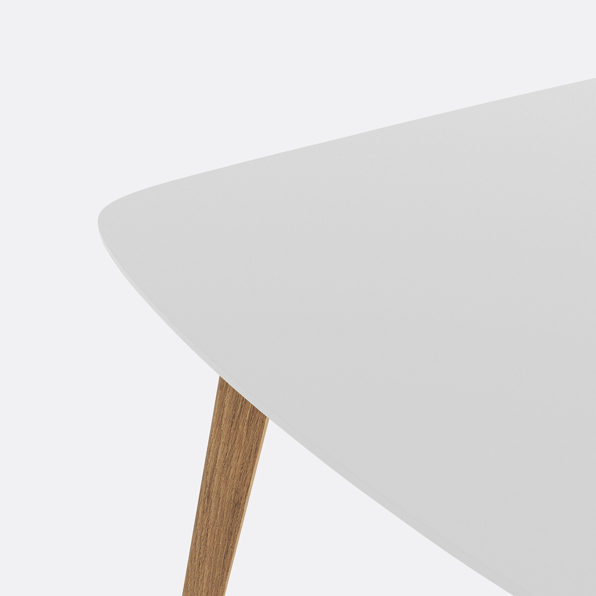 Jimi Solid Oak and Lacquer 6 Seater Dining Table white, LA REDOUTE INTERIEURS