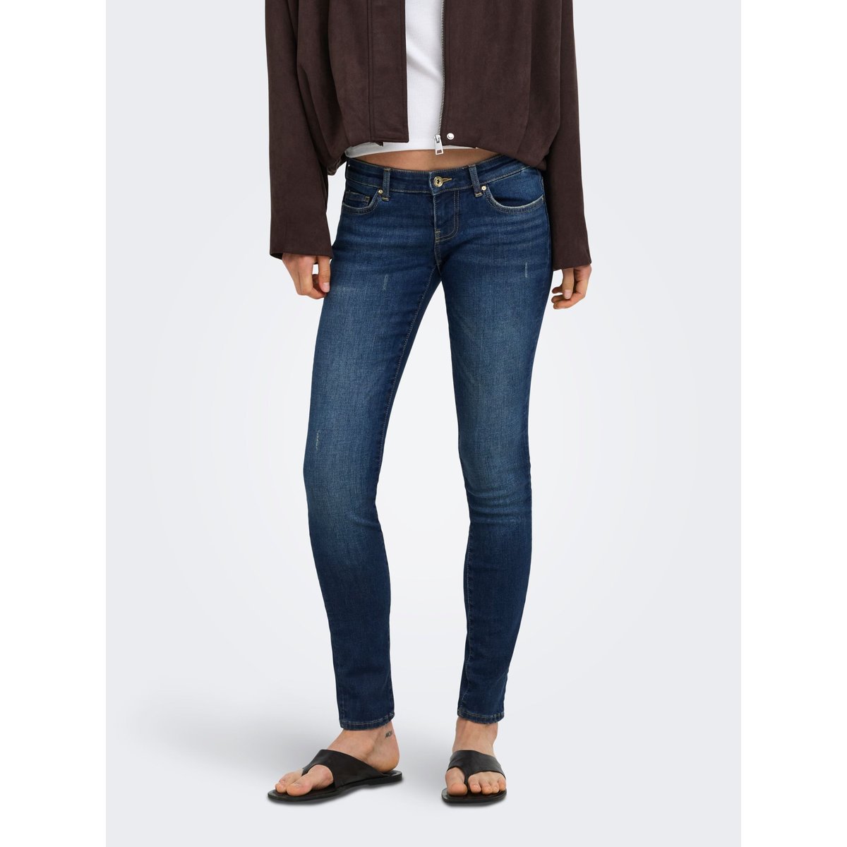 Jean Skinny dark blue denim, ONLY