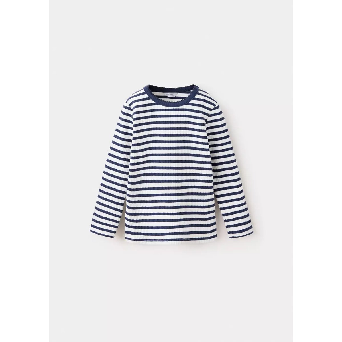 T-shirt côtelé à rayures bleu marine, MANGO BABY