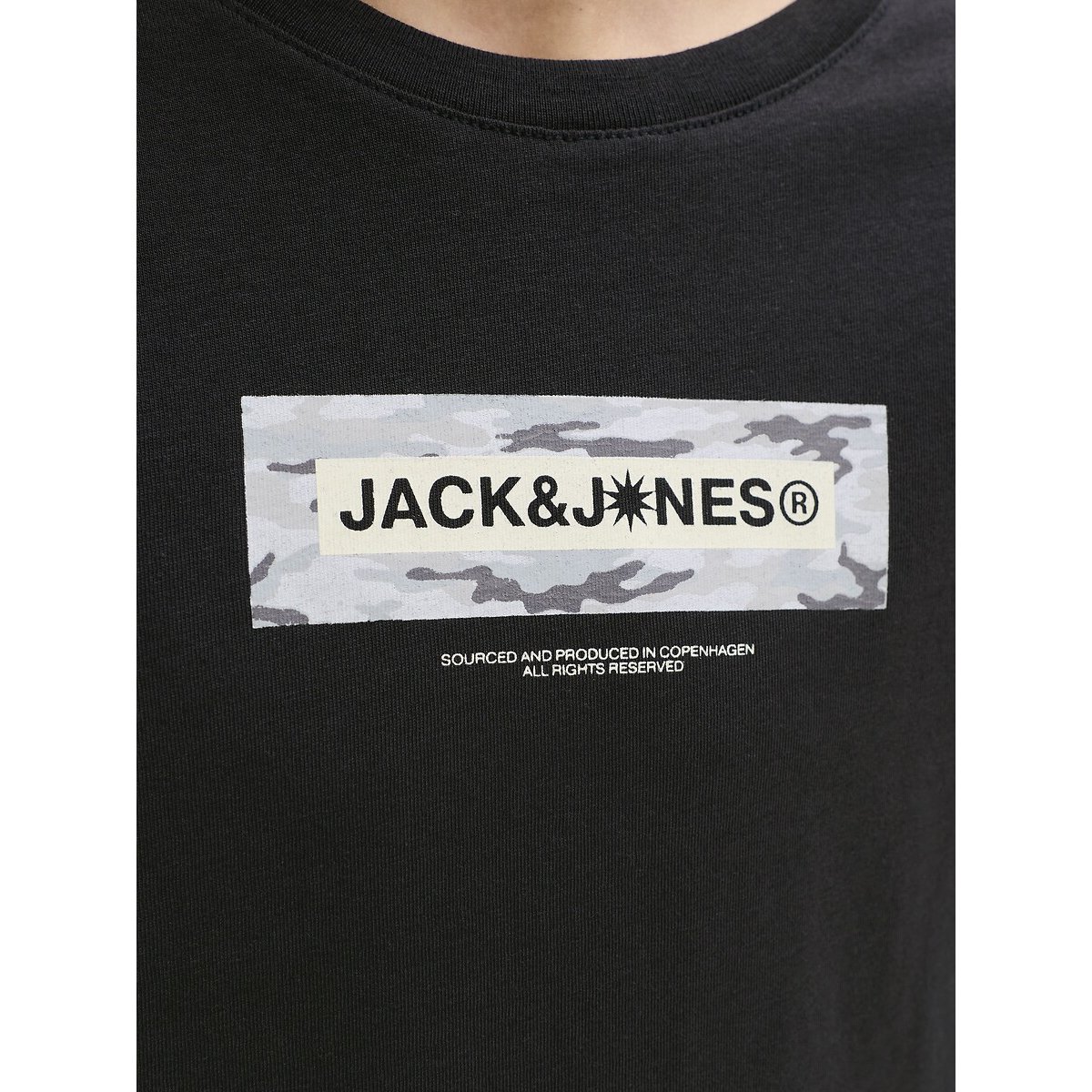 T-shirt maniche corte nero , JACK & JONES JUNIOR