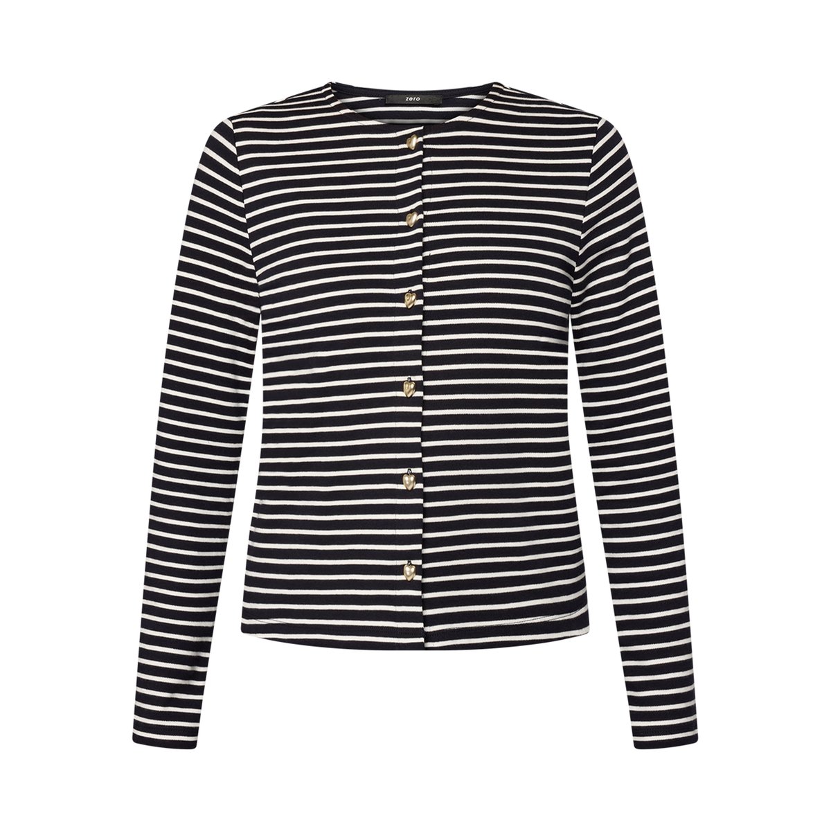 Veste molletonnée à patte de boutonnage dark bluecream, ZERO