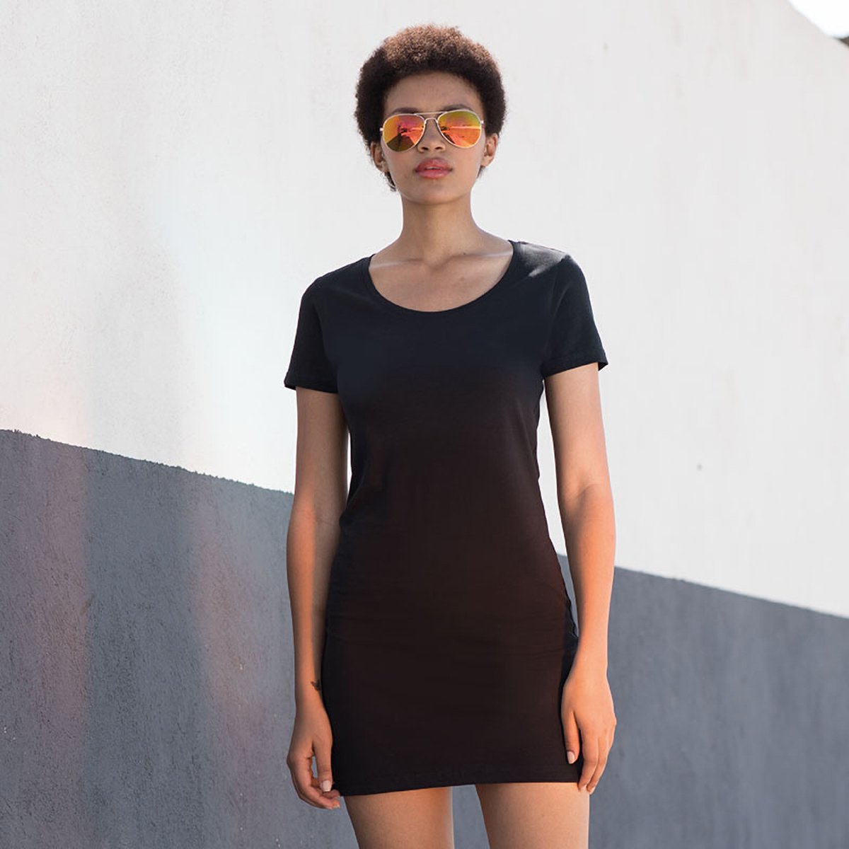 T-shirt robe noir, SKINNI FIT