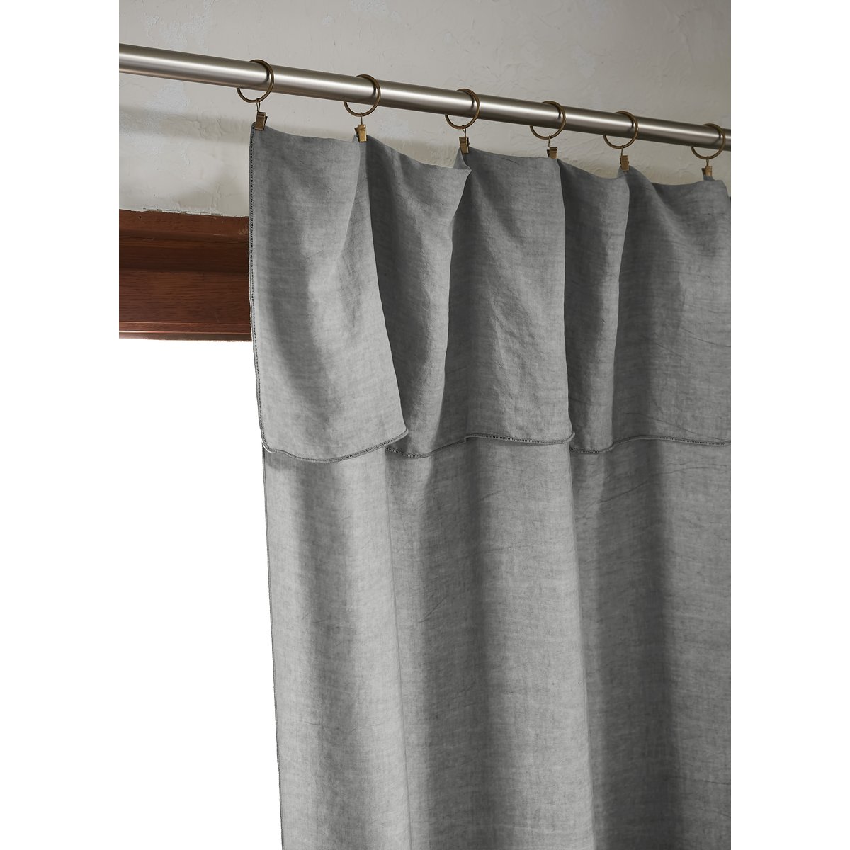 Rideau ajustable 100% Lyocell Gabrielle granit, EDEN