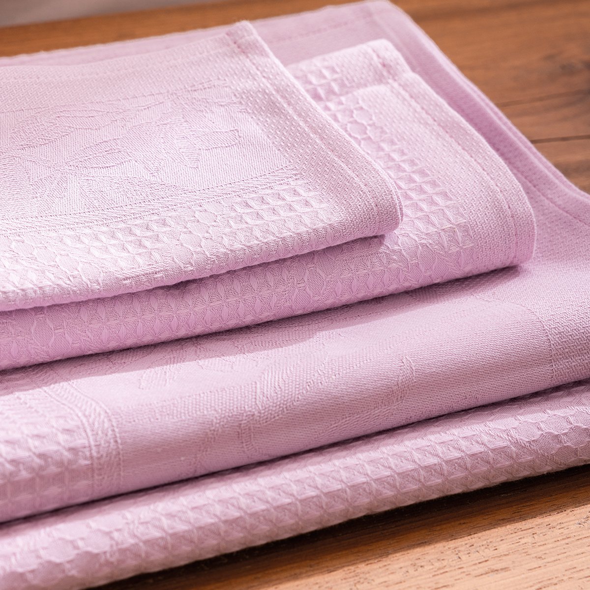 Serviette de bain 205 g/m², POIS DE SENTEUR rose, LE JACQUARD FRANCAIS