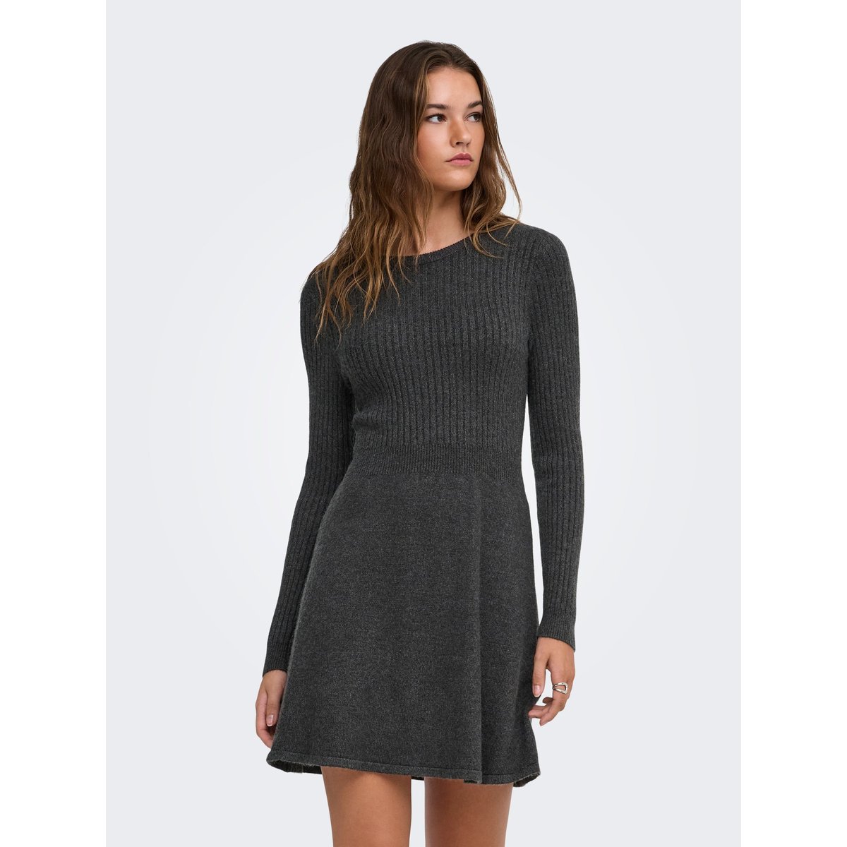 Robe En Maille dark grey melange, ONLY