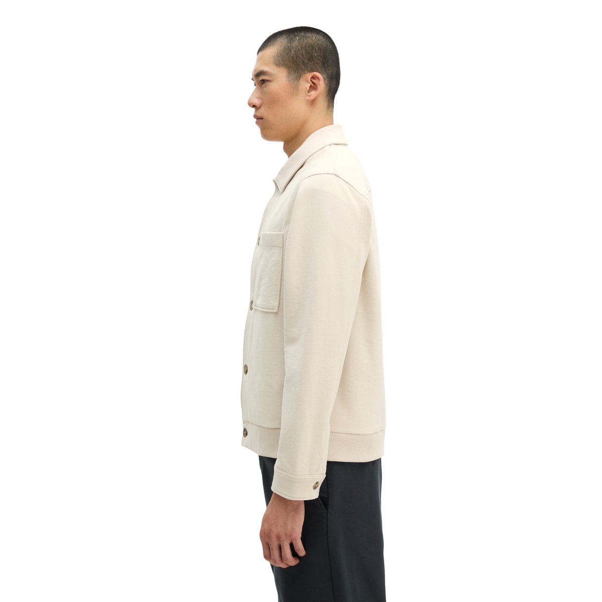 Veste sweat relaxed en coton bio régénéré gris, MARC O'POLO