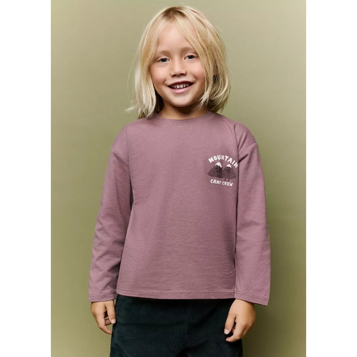 T-shirt 100 % coton imprimé violet clair/pastel, MANGO BABY