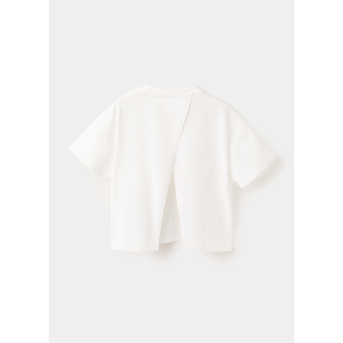 T-shirt coton ouverture au dos blanc cassé, MANGO KIDS