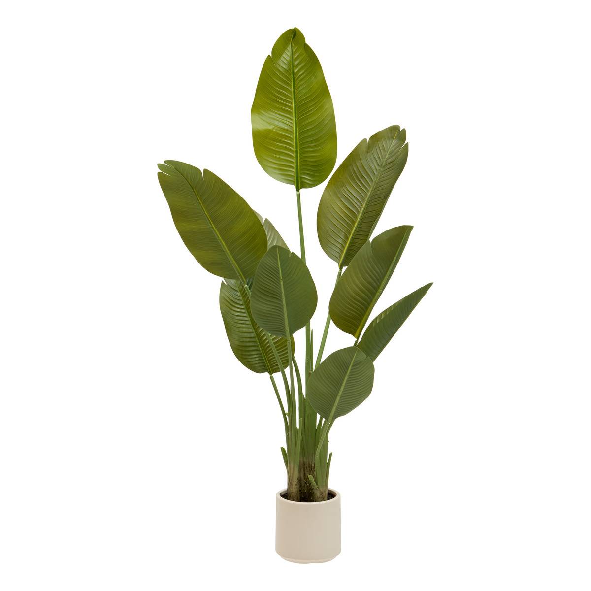 Bananier Artificielle H140 cm avec Pot LORA vert, ATMOSPHERA