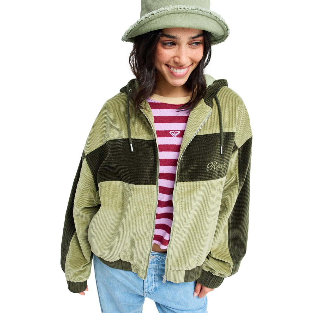 Veste en velours côtelé HAVE A BLAST. vert oil green, ROXY