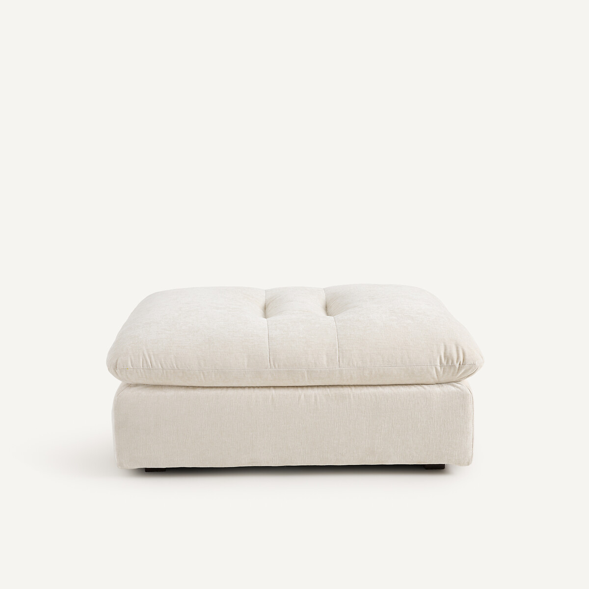 Repose-pieds modulable velours chenille, Giuliano blanc, AM.PM