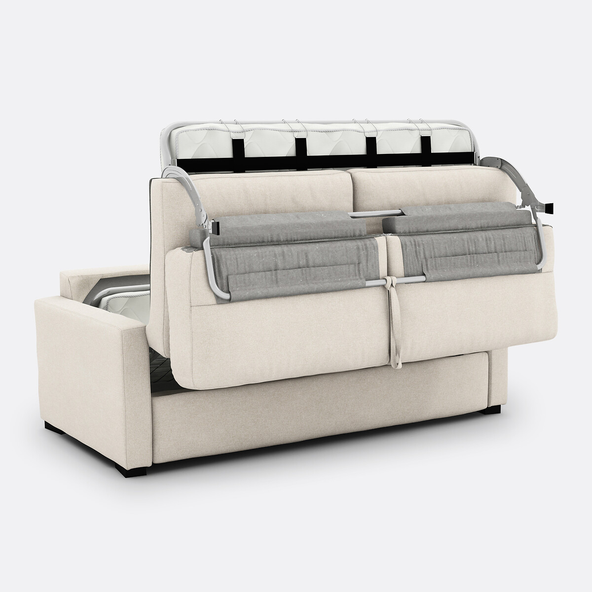 Canapé convertible 2, 3 ou 4 places, premium HR, polyester, TIMOR ecru, LA REDOUTE INTERIEURS