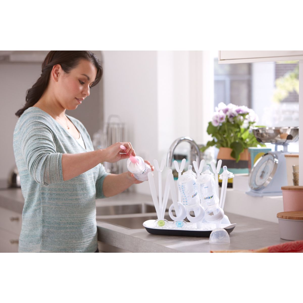 Egouttoir à biberons SCF149/00 blanc, PHILIPS AVENT