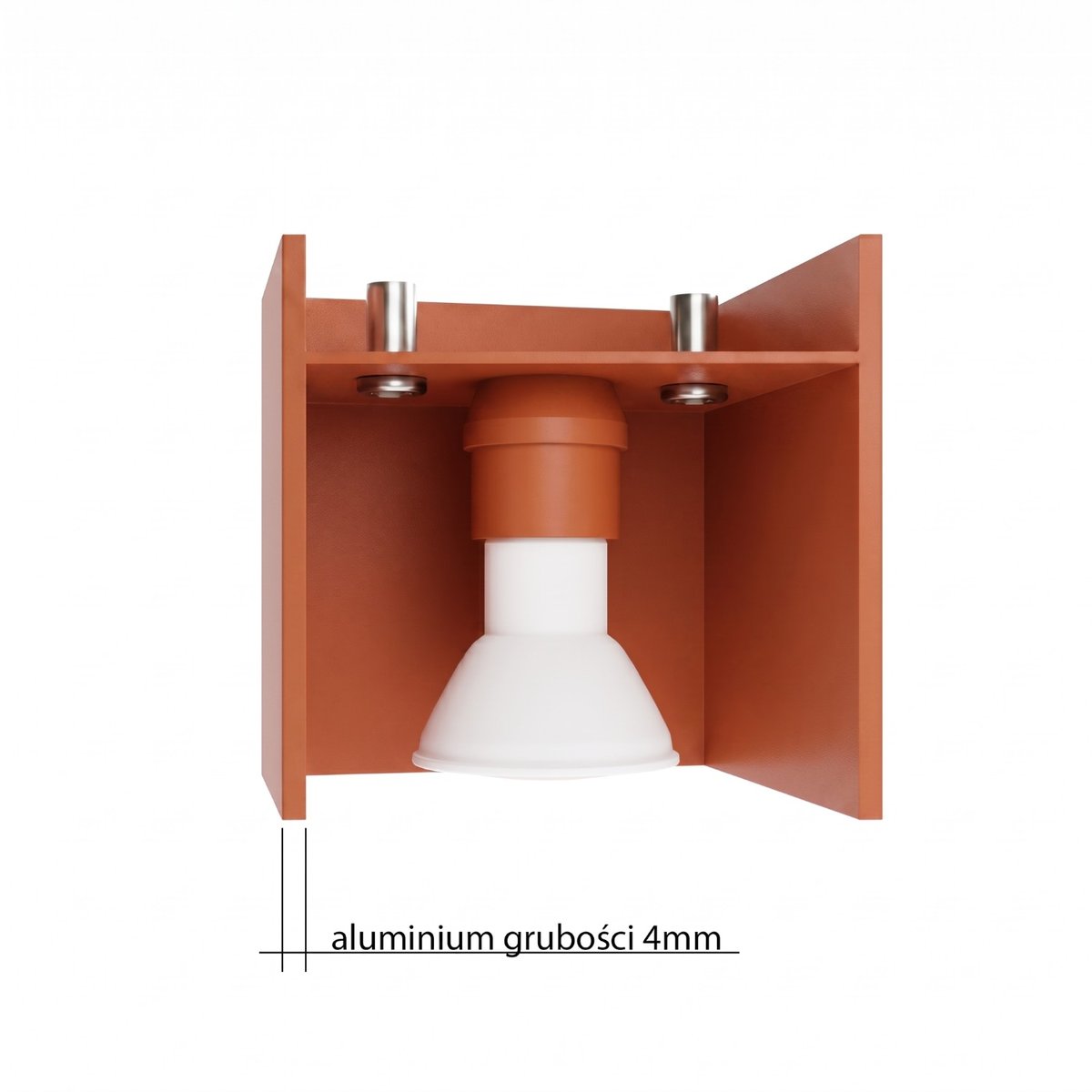 Applique murale Aluminium Ocre Rouge G9 1 Quad ocre rouge, EDEN