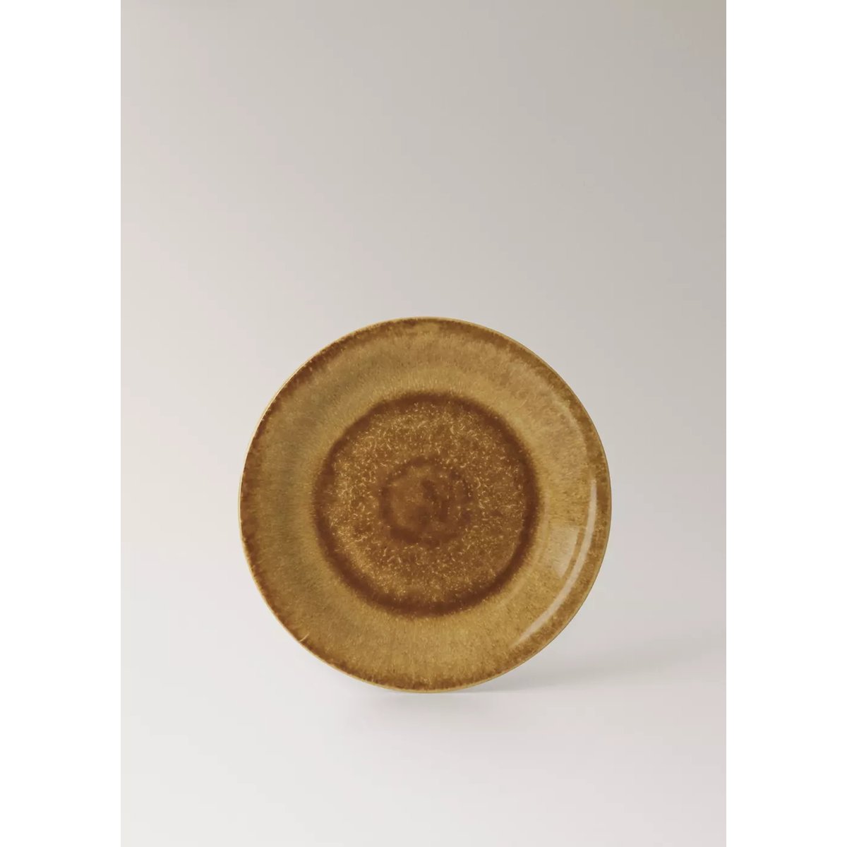 Assiette plate en grès dégradé marron moyen, MANGO HOME