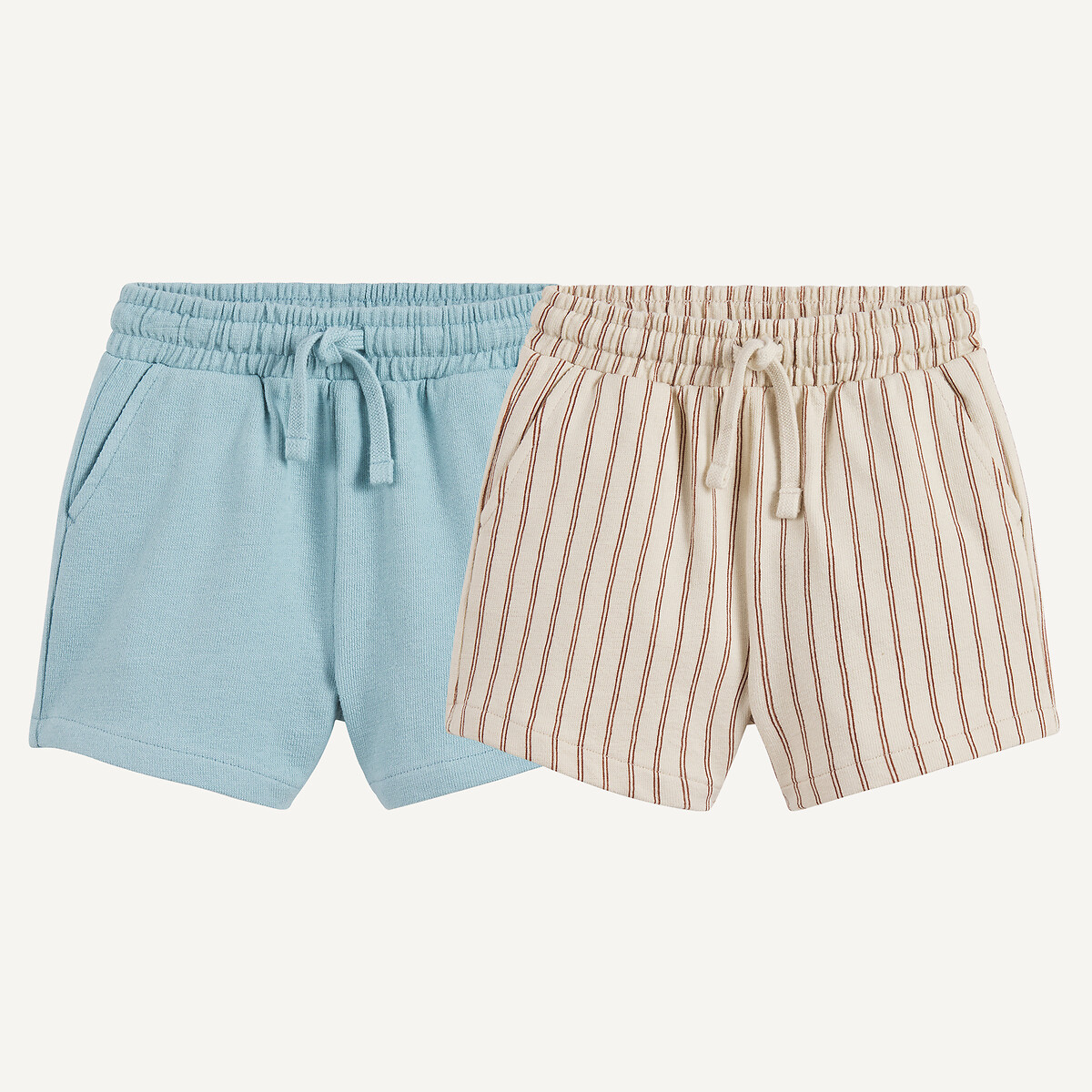 Set van 2 shorts gestreept, LA REDOUTE COLLECTIONS
