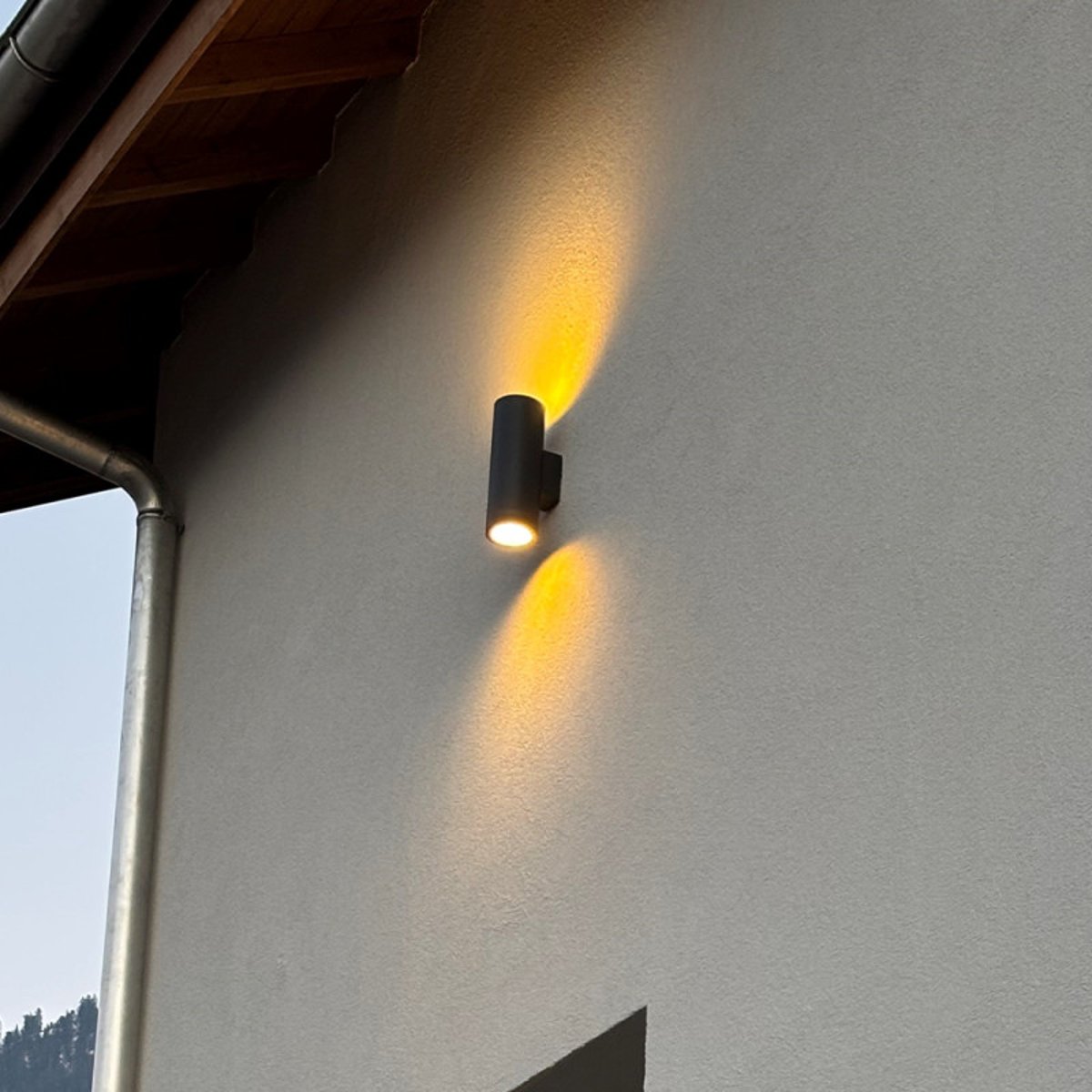 Grande Applique Extérieure Haut Et Bas Anthracite Volcano anthracite, MILLUMINE