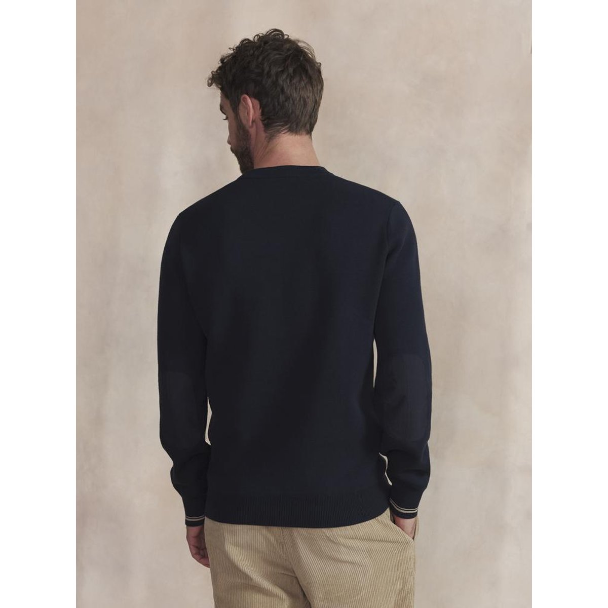 Pull encolure ronde AURENRON marine, TBS