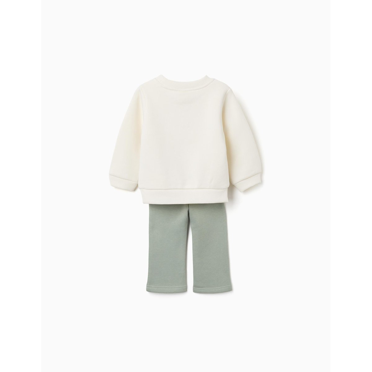 Ensemble de jogging en coton peigné avec imprimé cœur blanc, ZIPPY