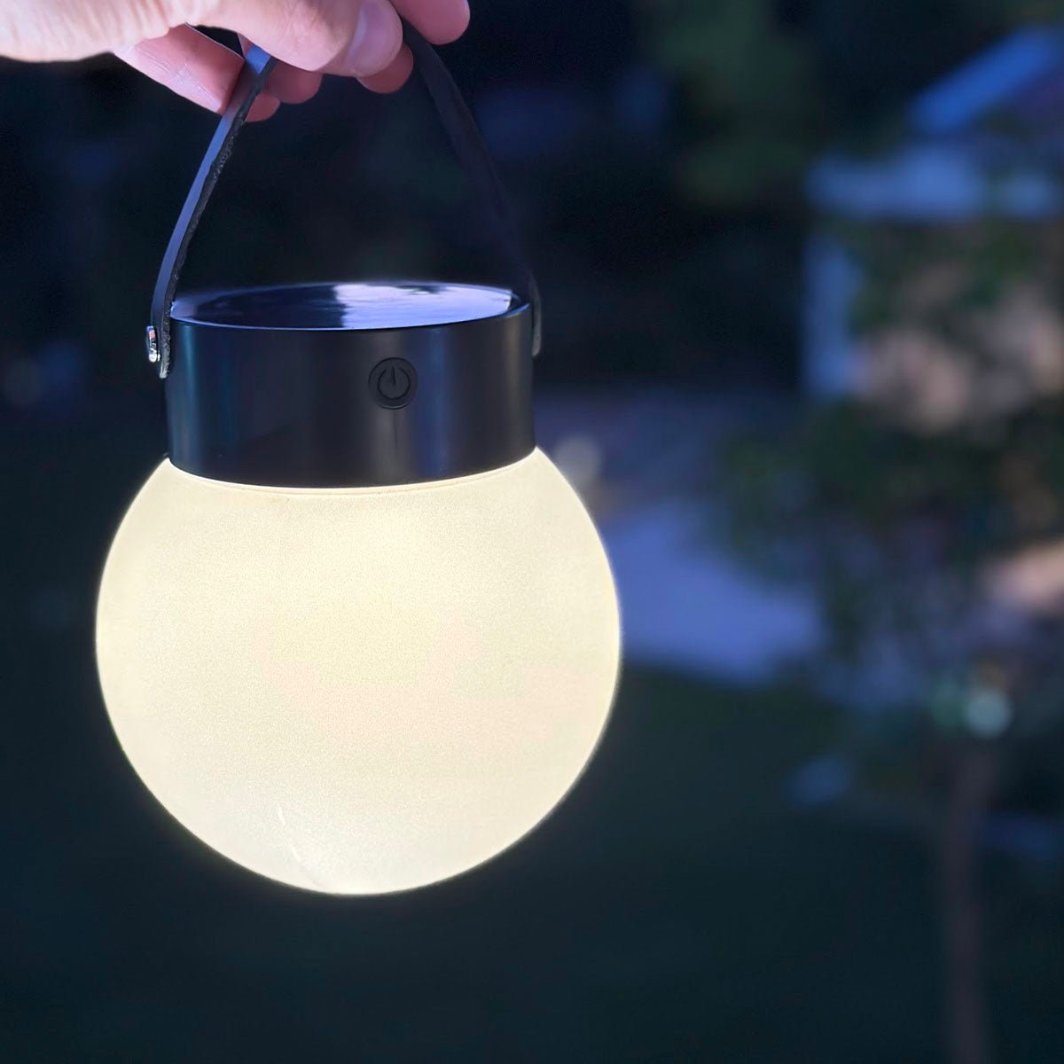 Baladeuse solaire rechargeable GLOBY gris, LUMISKY