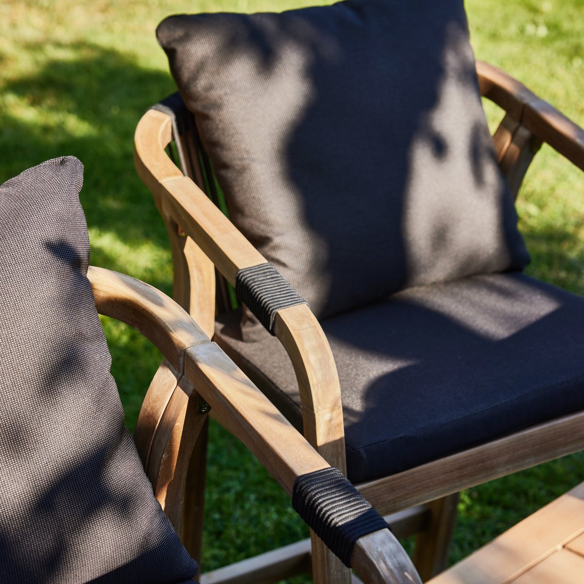 Salon de jardin, 4 chaises, ZANZIBAR bois clair, DEFORA HOME
