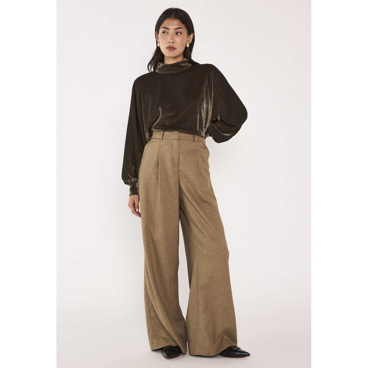 Pantalon taille haute bronze FLAUBERT bronze, Maison 123