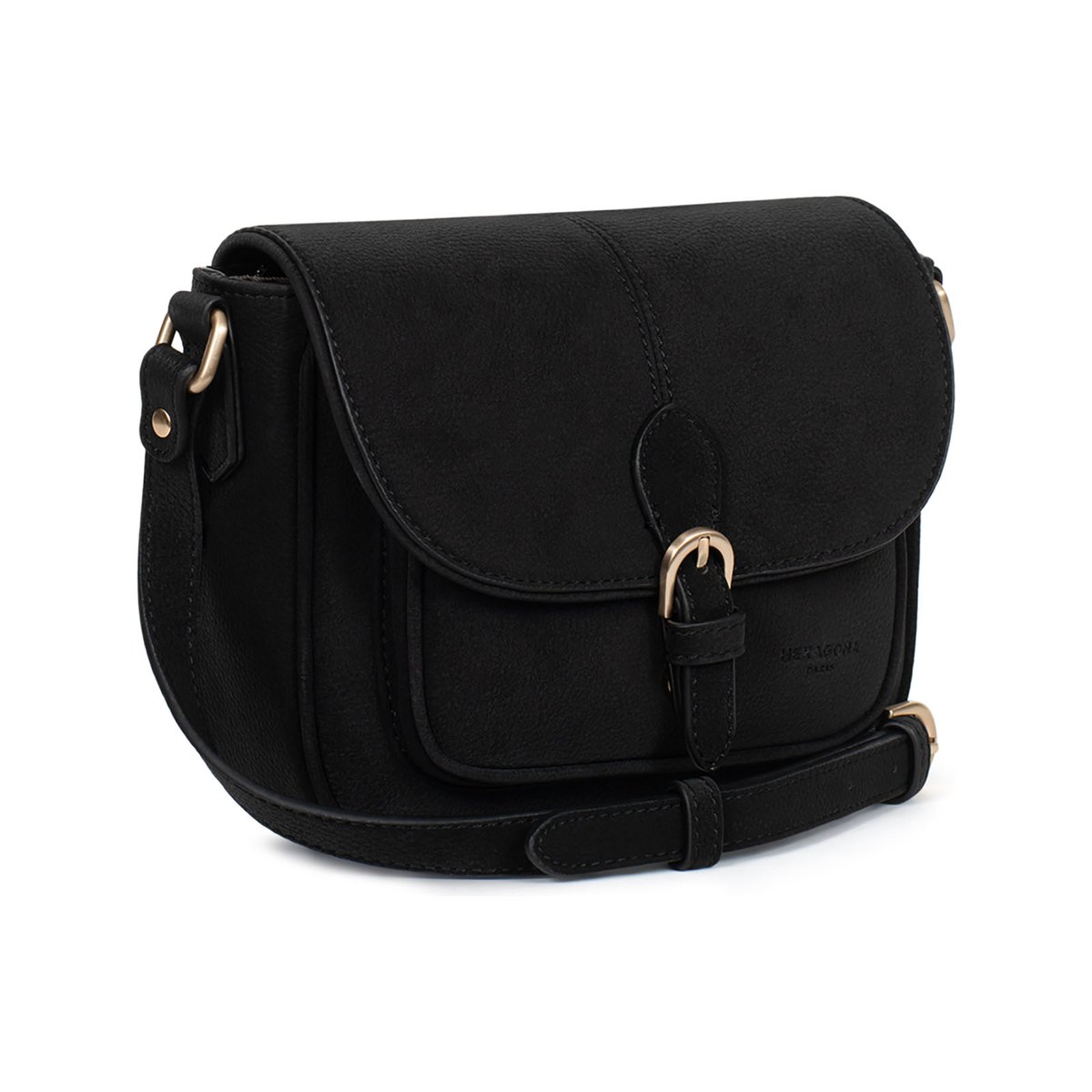 Sac porté travers EVE noir, HEXAGONA