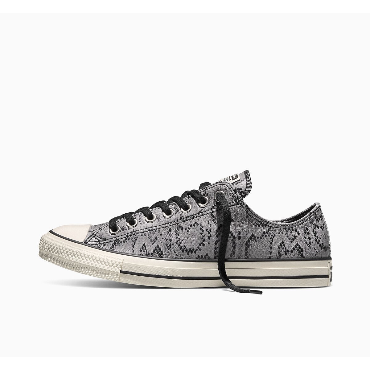 Baskets CHUCK TAYLOR ALL STAR SNAKE PRINT LEATHER gris/noir, CONVERSE